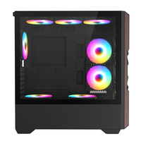 OEM ODM Casing komputer Pc game kayu Casing menara Desktop EATX ATX Gabinete Casing Pc kabinet