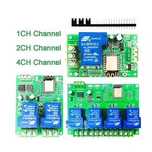 ESP8266 WIFI 1/2/4 CH Channel 30A Relay Module DC 12V 24V ESP-12F Development Board DC 7V-28V 5V For Smart Home Wireless Control