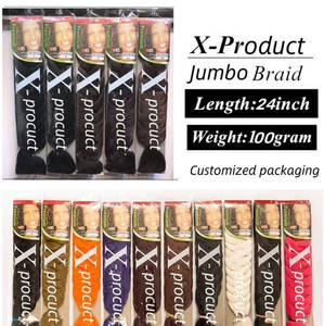 Cheveux synthétiques Yaki en vrac, 24 pouces, 100g, pré-étirés, doux, pour tresses africaines, jumbo, tissage simple, <span class=keywords><strong>dreadlocks</strong></span> – Meilleures ventes - Product Image 1