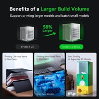 Pour imprimante 3D Ender 3 V3 Plus, utilisation domestique, CoreXZ, 600 mm/s, extrudeur à entraînement direct à haute vitesse, nivellement automatique, filament plastique