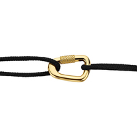 Bracelet en argent 925 Gemnel pour homme, cordon réglable avec mousqueton, bijoux en corde audacieux pour streetwear