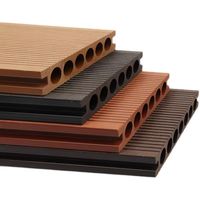 Tarima Exterior de WPC Resistente, de Bajo Mantenimiento, Ecológica e Impermeable para Jardín, con Sistema de Enclavamiento Coextruido