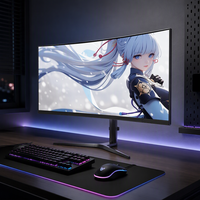 Écran de jeu incurvé ultra-large 34 pouces IPS 1K 2K 4K 75Hz 144Hz 165Hz 240Hz pour ordinateur de bureau PC LCD LED HDR RGB
