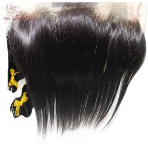 Unprocessed raw hair HD 13x4 Lace Frontal Natural Straight human hair prelucked small knots