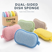 Éponge de cuisine en microfibre super absorbante et anti-rayures, double face, haute résistance, pour casseroles et vaisselle, directement de l'usine