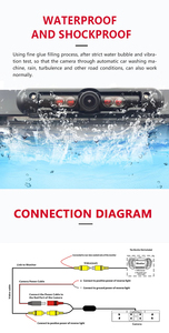 Plaque d'immatriculation européenne vue arrière caméra de recul haute définition Vision nocturne caméra de recul étanche vue arrière de voiture - Product Image 4