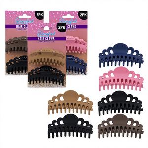 Lot de 2 pinces à cheveux Glamafied en plastique de 3 pouces, style mode, avec styles variés pour le quotidien et les fêtes, en matériau PC - Product Image 1