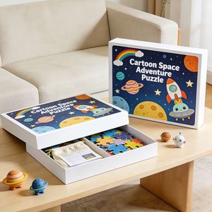 Custom Jigsaw <b>Puzzle</b> for Maternal & Baby Grey Board with Customized Logo Gift Box DIY Educational Toddler Toy Set - Product Image 3