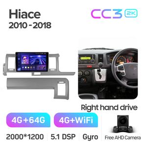 Teyes CC3 2K Xe Máy Nghe Nhạc DVD Toyota Hiace H200 2010 2018 Tay Phải Điều Khiển 10 Inch Xe GPS Navigation DVD Máy Nghe Nhạc - Product Image 3