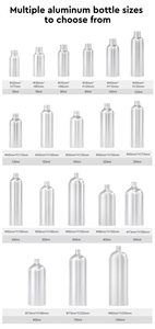 En stock bouteilles métalliques <span class=keywords><strong>argent</strong></span>ées en <span class=keywords><strong>aluminium</strong></span> de 250ml divers couvercles de pompe pour emballage de produit de nettoyage de shampooing de parfum liquide - Product Image 2