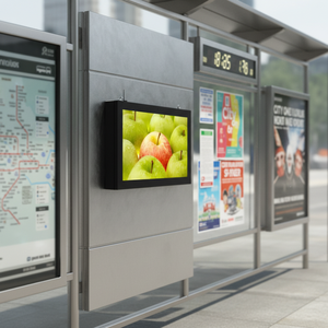 Écran mural extérieur HBYLCD facile <span class=keywords><strong>à</strong></span> installer, résistant aux intempéries, 2500 nits de luminosité élevée, pour menu de restaurant - Product Image 1