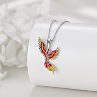 Fine Jewelry Collier à pendentif Phoenix en émail personnalisé en argent sterling 925 pour femme