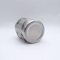Tasse en acier inoxydable pour camping-car, tasses à double paroi incassables de 13.5oz/400ml avec poignées pliables pour le café de camping