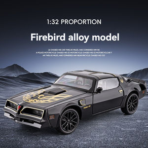 <span class=keywords><strong>Voiture</strong></span> en métal 1:32 moulé sous pression classique Pontiac <span class=keywords><strong>Fire</strong></span> <span class=keywords><strong>bird</strong></span> avec son et lumière Pullback Door Open Alloy Car Model display gift toy car - Product Image 2