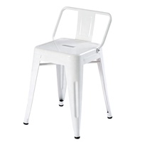 Chaises de salle à manger empilables en métal Tolix vintage, résistantes à l'eau, durables et bon marché, pour restaurant, bar et usage domestique.