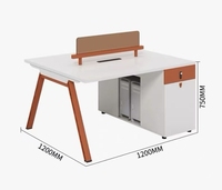 Bureau de direction moderne haut de gamme, plusieurs postes, armoire de rangement grande capacité, logo personnalisable, construction en bois durable