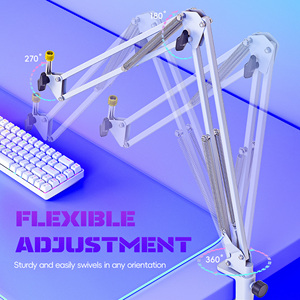 Fifine cs1w Có Thể Điều Chỉnh Kim Loại Mic Bùng Nổ Cánh Tay Đứng Chủ 360 Độ Xoay Hợp Kim Nhôm Máy Tính Để Bàn Kẹp Núi - Product Image 5