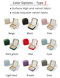 Luxury <b>Mini</b> Portable Jewellery <b>Storage</b> Organizer Case Display Custom Ring Necklace Small Velvet Travel Jewelry <b>Box</b> Packaging - Product Image 4