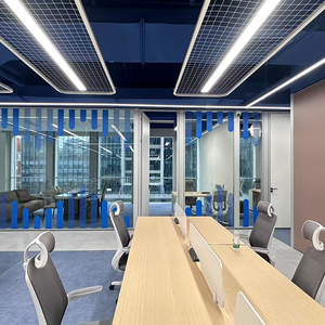 Nhôm khung kính cường lực văn phòng nhà văn phòng phân vùng phòng với hấp thụ âm thanh tấm phân vùng chống cháy - Product Image 2