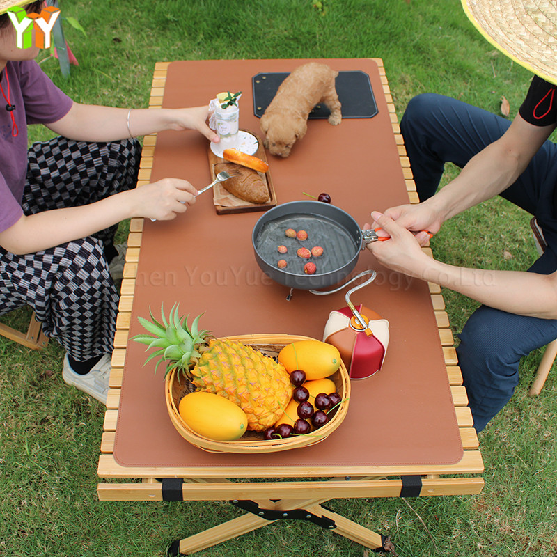 Tapis De Table De Camping En Nylon - Piqué, Noir, Imperméable, Pour Pique-nique Et Extérieur