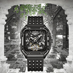 <span class=keywords><strong>Mark</strong></span> Fairwhale 6530 da uomo orologio meccanico automatico di alta qualità quadrato forato 47mm eleganti orologi da polso Casual da uomo in Silicone - Product Image 3