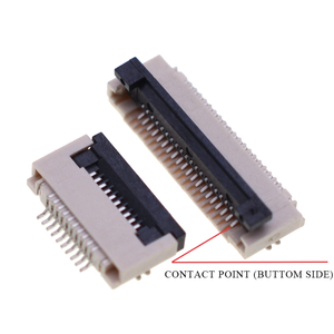 YZ FPC FFC connettore punto di contatto nella parte inferiore 0.5MM passo Backflip tipo H = 2.0mm 4-60pin ZIF SMT per connettore PCB - Product Image 6