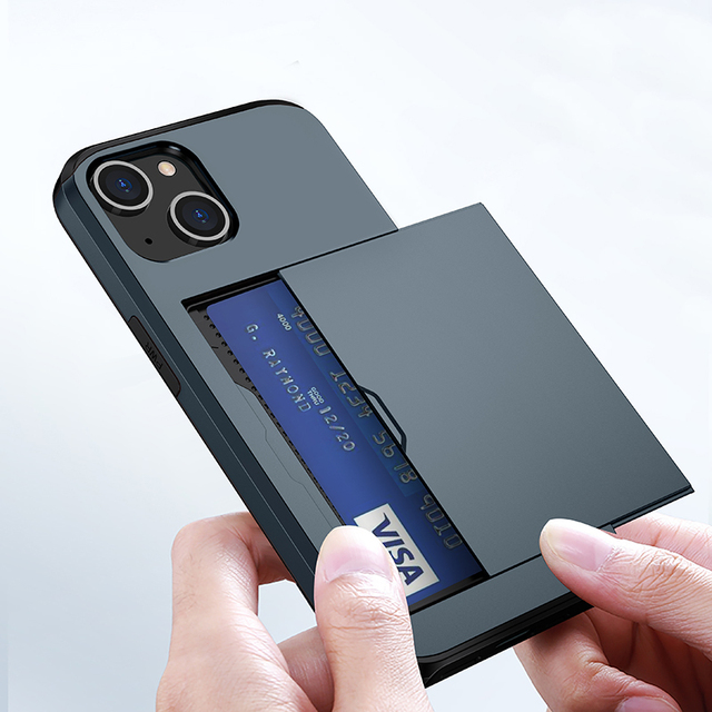 Hybrid Wallet Luxury Mobile Phone Cases Protective Hot Sale Cases for iPhone 14 15 Pro 13 12 11 1 2 1 with Opp Bag Packaging