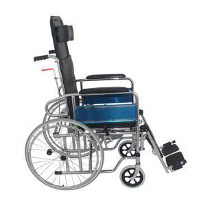 Fauteuil roulant de toilette manuel en acier pour personnes âgées de haute qualité fauteuil roulant inclinable pliant - Product Image 3