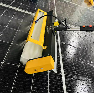 Machine de nettoyage de panneaux solaires avec perche télescopique alimentée en eau, outil de lavage automatique de modules photovoltaïques (PV) pour toitures, portable - Product Image 3