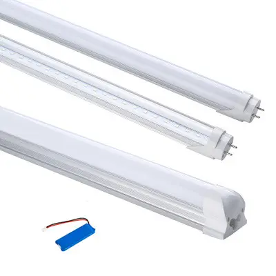 หลอดไฟ LED แบบชาร์จไฟได้พร้อมแบตเตอรี่สำรองภายใน T8หลอดไฟฉุกเฉิน LED