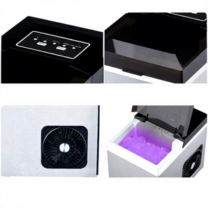 Machine à glaçons électrique automatique <span class=keywords><strong>pour</strong></span> la maison - <span class=keywords><strong>Appareil</strong></span> portable à grande capacité <span class=keywords><strong>pour</strong></span> la fabrication rapide de glaçons <span class=keywords><strong>pour</strong></span> les voyages d'été, produit des boissons glacées rafraîchissantes - Product Image 4