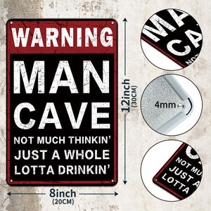 ห้ามคนโง่เข้ามาเกินจุดนี้ ป้ายโลหะวินเทจ โปสเตอร์โลหะ ตกแต่งผนังบาร์ คลับ ผับ ห้องนั่งเล่น คาเฟ่ ป้ายโลหะเตือน - Product Image 5