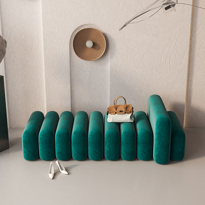 Verde pavo real, 100*45*55 mm, reposabrazos alto en un lado.