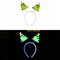 Serre-tête lumineux de Noël style lettre, bandeau néon fluorescent pour adultes et enfants, idéal pour la décoration de fêtes