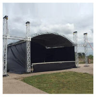 Sistema de Truss de Aluminio Negro para Eventos, Conexión por Espiga, Diseño Modular Portátil para Iluminación de Escenarios de Conciertos y DJ - Instalación Rápida