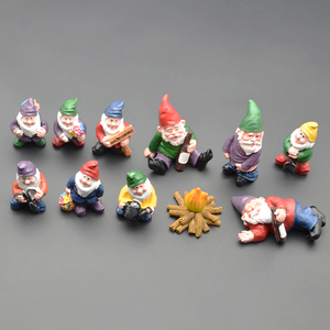 Cute Home Decor fairy Garden Flower Pot Accessories <strong>Kit</strong> Unique Wholesale Welcome Resin Bonfire Wine <strong>Bottle</strong> Kettle Gnomies Gnome - Product Image 6