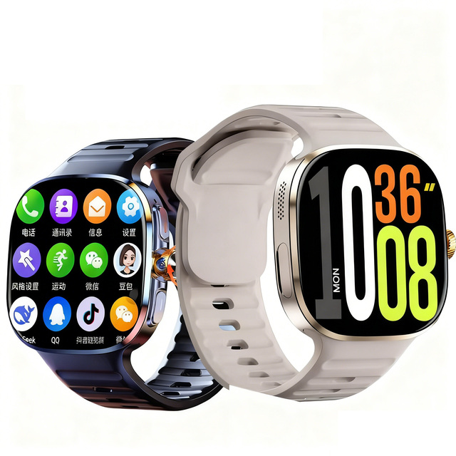 New MT110 Android Smart Watch 2.14 Inch Ultra AMOLED Display 4G SIM Card BT/WiFi GPS Temperature & Heart Rate Health Monitoring