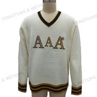 Großhandel Custom Knit Classic Griechische Kleidung Pullover Unisex Pullover Gestrickt Varsity Sorority Baumwolle Acryl Strickwaren