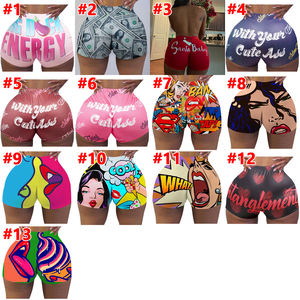 Venta al por mayor Bootylicious Summer Snack Shorts Conjuntos Nuevo Diseño Yoga Shorts Tallas Grandes Mujeres Biker Snack Shorts para Mujeres - Product Image 6