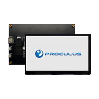 Proculus, Monitor portátil de 7 pulgadas, 1024x600, pantalla táctil LCD IPS para Raspberry Pie, pantalla IPS de ángulo completo