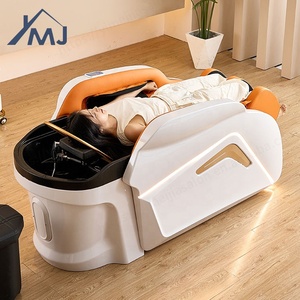 Muebles de salón de belleza multifunción, cabezal de lavado de pelo, <span class=keywords><strong>Spa</strong></span>, cama de champú de masaje eléctrica reclinable - Product Image 1