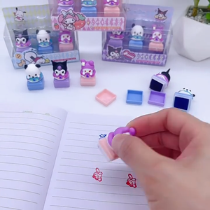 Creatieve Cartoon Pop Vorm Zegel Kinderen Grappige Hand Account Zegel Student Plezier 3 In De Kleuterschool Gif - Product Image 6