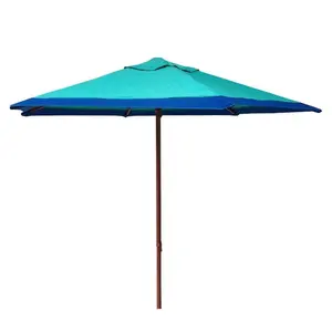 Hot Sale 2.2 Meters Outdoor Beach Umbrella Rainy and Sunny Hand Pushed Windproof Sunshade for Travel Fabric Material
