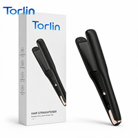 Lisseur de cheveux Torlin à prix de gros, plaques PTC, température réglable 130-210°C, chauffage fiable, fer à lisser personnalisé