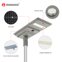 Lampadaire solaire LiFePO4 IP66 30W 40W 60W 80W 120W 51Ah avec capteur de mouvement T2 T3 et batterie interchangeable pour village de montagne