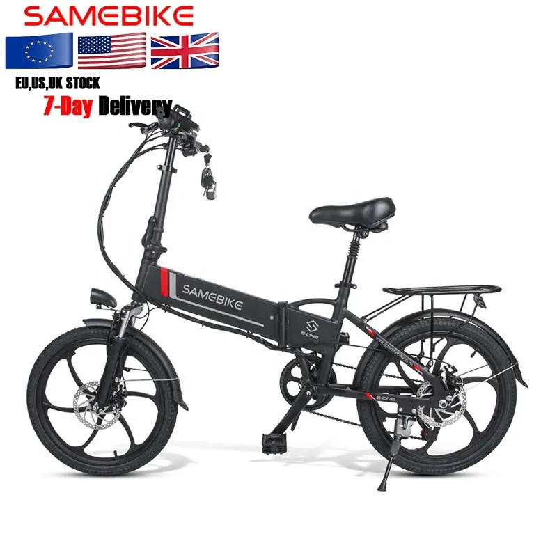 SAMEBIKE Factory supply folding ebike road e bike city electric fat wheel bike 350w with anti-theft alarm