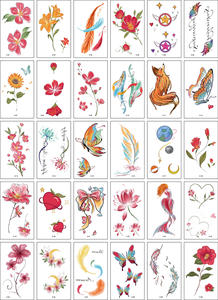 <span class=keywords><strong>Tatuajes</strong></span> Temporales Tiny Tattoo Stickers <span class=keywords><strong>para</strong></span> Mujeres <span class=keywords><strong>Hombres</strong></span> niños 30 Hojas Flor Palabra <span class=keywords><strong>Pequeños</strong></span> Patrones Impermeable Temp Tattoo - Product Image 6
