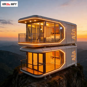 Maison conteneur de luxe étanche en forme de capsule spatiale avec cuisine, design moderne et caractéristiques écologiques - Product Image 2