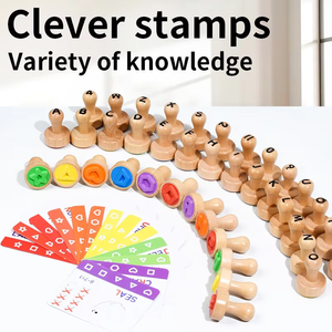 Vente chaude Montessori enfants en bois <span class=keywords><strong>Alphabet</strong></span> numéro forme timbre jeu éducatif apprentissage jouer cadeau jouets pour les enfants - Product Image 3