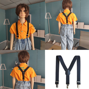 <span class=keywords><strong>Bretelle</strong></span> Elastiche a Tre Clip per Bambini da 2,5 CM, Modello a Y, per Pantaloni da Ragazzi e Ragazze, Disponibili in Magazzino - Product Image 4